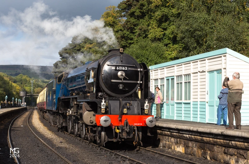 Ready to depart Railfans get their photos in as A1 no. 60163 "Tornado" sits in the platform at Grosmont, ready to depart for Pickering.This was taken on day one of the North Yorkshire Moors Railway's LNER Weekend in early October 2013.